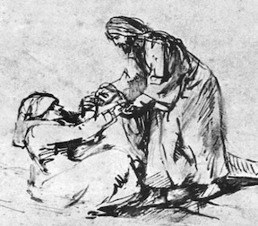 Jesus urged by the Spirit into the wilderness